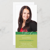 Groene manuscriptklasse van de aankondiging van he (Voorkant / Achterkant)