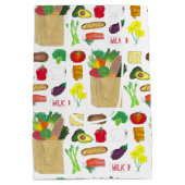 Groene markt Winkelieren Fruit Groente Voedsel Medium Cadeauzakje (Achterkant)