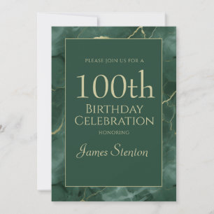 Groene Marmer 1000e Verjaardag Kaart
