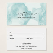 Groene marmer- en Glitter-cadeaubon Visitekaartje (Voorkant /achterkant)