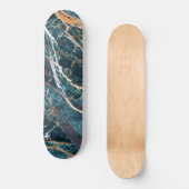 groene marmer, goudmarmer (marmerkunst 1) skateboard (Voorkant)