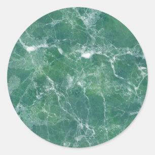 Groene marmer ronde sticker