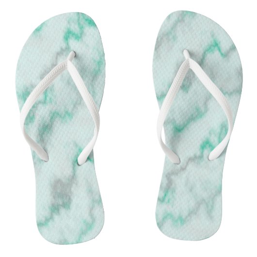groene marmer teenslippers (Voetbed)