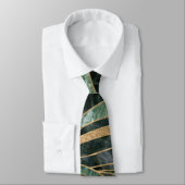 Groene marmer Wavy Pattern Stropdas (Gebonden)
