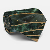 Groene marmer Wavy Pattern Stropdas (Opgerold)
