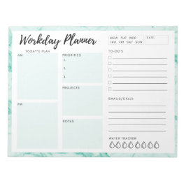 Groene marmer Workday Planner Notitieblok