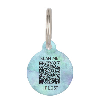 Groene Marmeren Aangepaste QR Code Huisdier ID Tag Huisdierpenning