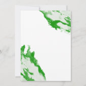 Groene marmeren foto afstudeer aankondiging (Achterkant)