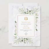 Groene Marmeren Joods Rouwmonument Bedankkaart (Voorkant)