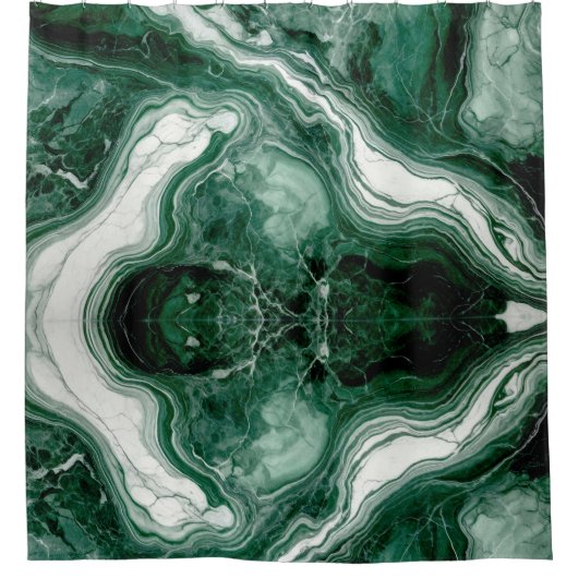 Groene marmeren textuur Douchegordijn (Voorkant)