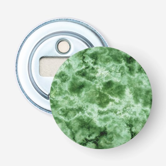Groene marmertextuur button flesopener (Voorkant)