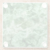 Groene marmertextuur glazen onderzetter (Achterkant)