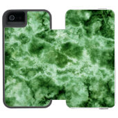 Groene marmertextuur incipio iPhone portemonnee hoesje (Agenda Open)