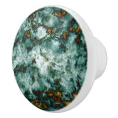 Groene marmertextuur met vinnen keramische knop (Rechts)