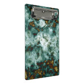 Groene marmertextuur met vinnen mini klembord (Schuin)