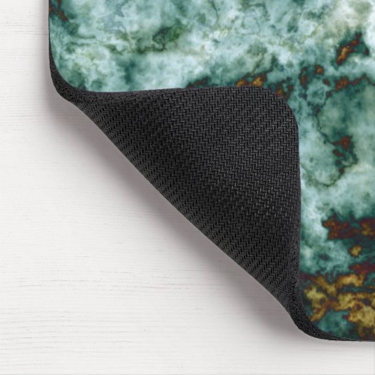 Groene marmertextuur met vinnen muismat (Hoek)