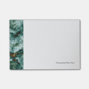 Groene marmertextuur met vinnen post-it® notes
