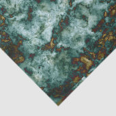 Groene marmertextuur met vinnen tissuepapier (Detail)