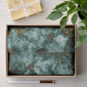 Groene marmertextuur met vinnen tissuepapier (Geschenk)