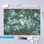 Groene marmertextuur met vinnen tissuepapier (Craft)