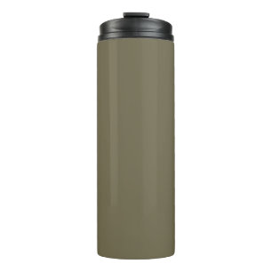 Groene Martini Olive Solid Color Print, neutraal Thermosbeker