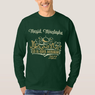 Groene Masjid Moustapha EID Mubarak Long Hoeve T-shirt