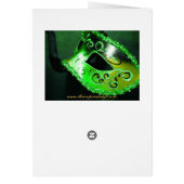 Groene Masqurade-maskertabelkaart (Achterkant)