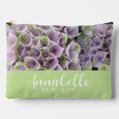 Groene & Mauve Hydrangea Bloemen Accessoire Pouch Etui (Voorkant)