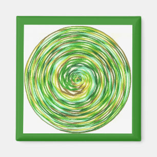Groene medaille magneet