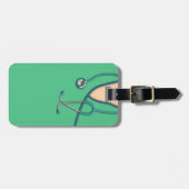 Groene medische scrubs bagagelabel (Voorkant horizontaal)