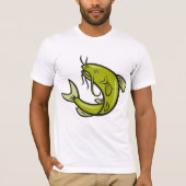 Groene meerval Mannen T-shirt (Voorkant)