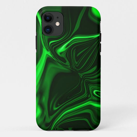 Groene metalen bogen of golvingen, diep donker Case-Mate iPhone case (Achterkant)