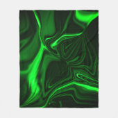 Groene metalen bogen of golvingen, diep donker fleece deken (Voorkant)