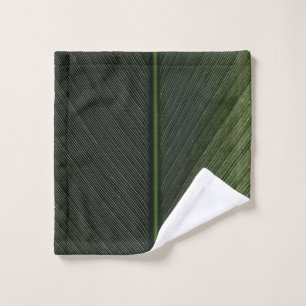 Groene metalen staaf op zwarte en witte parelkleur washandje