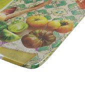 Groene Mexicaanse Tegel met glasstrips Snijplank (Hoek)