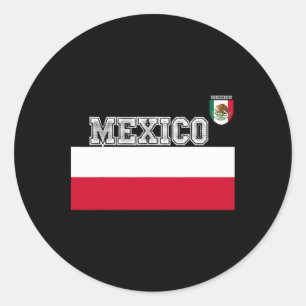 Groene Mexicaanse Voetbalshirt Vlag Voetbal Uitrus Ronde Sticker