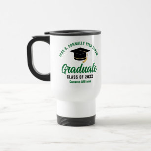 Groene middelbare school afgestudeerd gepersonalis reisbeker