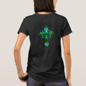 Groene middeleeuwse kruis T-shirt II (Achterkant)