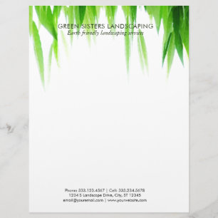 Groene milieuvriendelijke landschapsarchitectuur briefhoofd