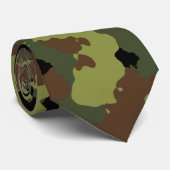 Groene militaire Camo Stropdas (Opgerold)