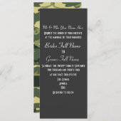 Groene militaire camouflage bruiloft kaart (Voorkant / Achterkant)