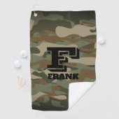 Groene militaire camouflage camouflage golfhanddoek (Insitu)