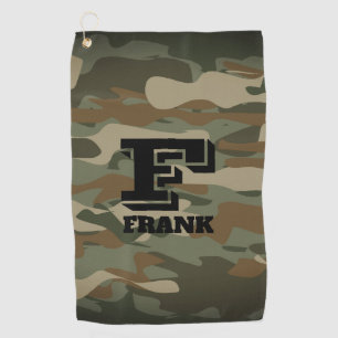 Groene militaire camouflage camouflage golfhanddoek