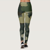 Groene militaire stijl leggings (Achterkant)