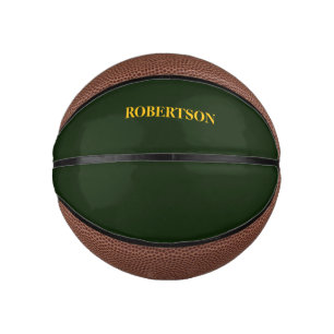 Groene minimalistische aangepaste naam  basketbal