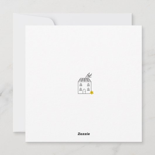 GROENE MINIMALISTISCHE Gefeliciteerd met uw nieuwe Feestdagenkaart (Achterkant)