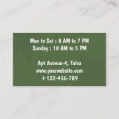 Groene minimalistische koffie loyaliteit Kaart (Achterkant)