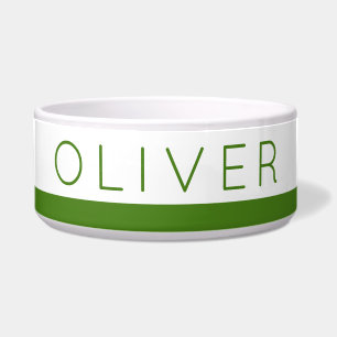 Groene minimalistische maataanduiding Aangepaste h Voerbakje