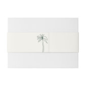 groene minimalistische tropen uitnodigingen wikkel (Achterkant Voorbeeld)