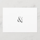 Groene minimalistische typografische bruiloft rece informatiekaartje (Achterkant)